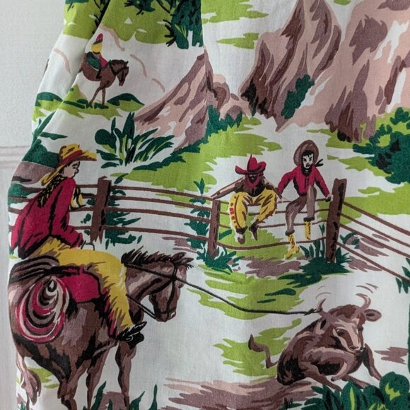 Emily and Fin Cowboy Western Cotton lined Pencil Skirt - ADORABLE - Picture 2 of 5